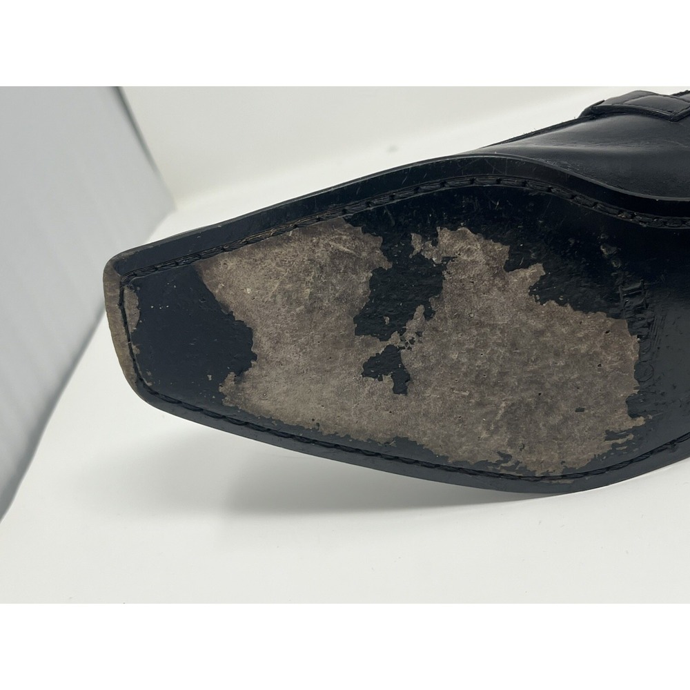 Cesare Paciotti Mens Black Leather Square Toe Loafers Buckle Strap Shoes 8.5 - Picture 11 of 16